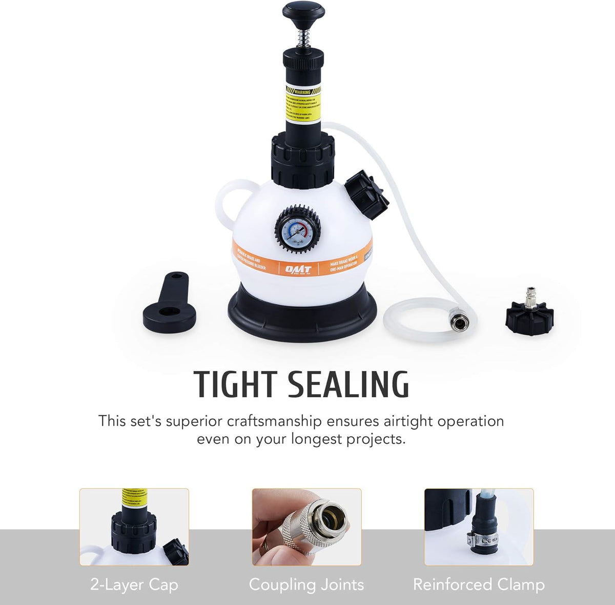 Brake Bleeder Kit with Hand Pump and Adapter V5580