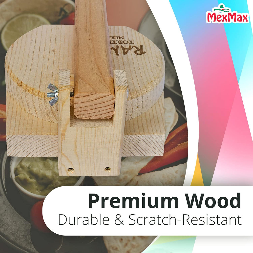 9 Inch Wooden Tortilla Presser D6775