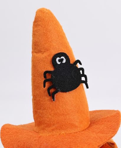 Dog Halloween Costumes 2Pcs Set Witch Hat and Bandana Black W505149