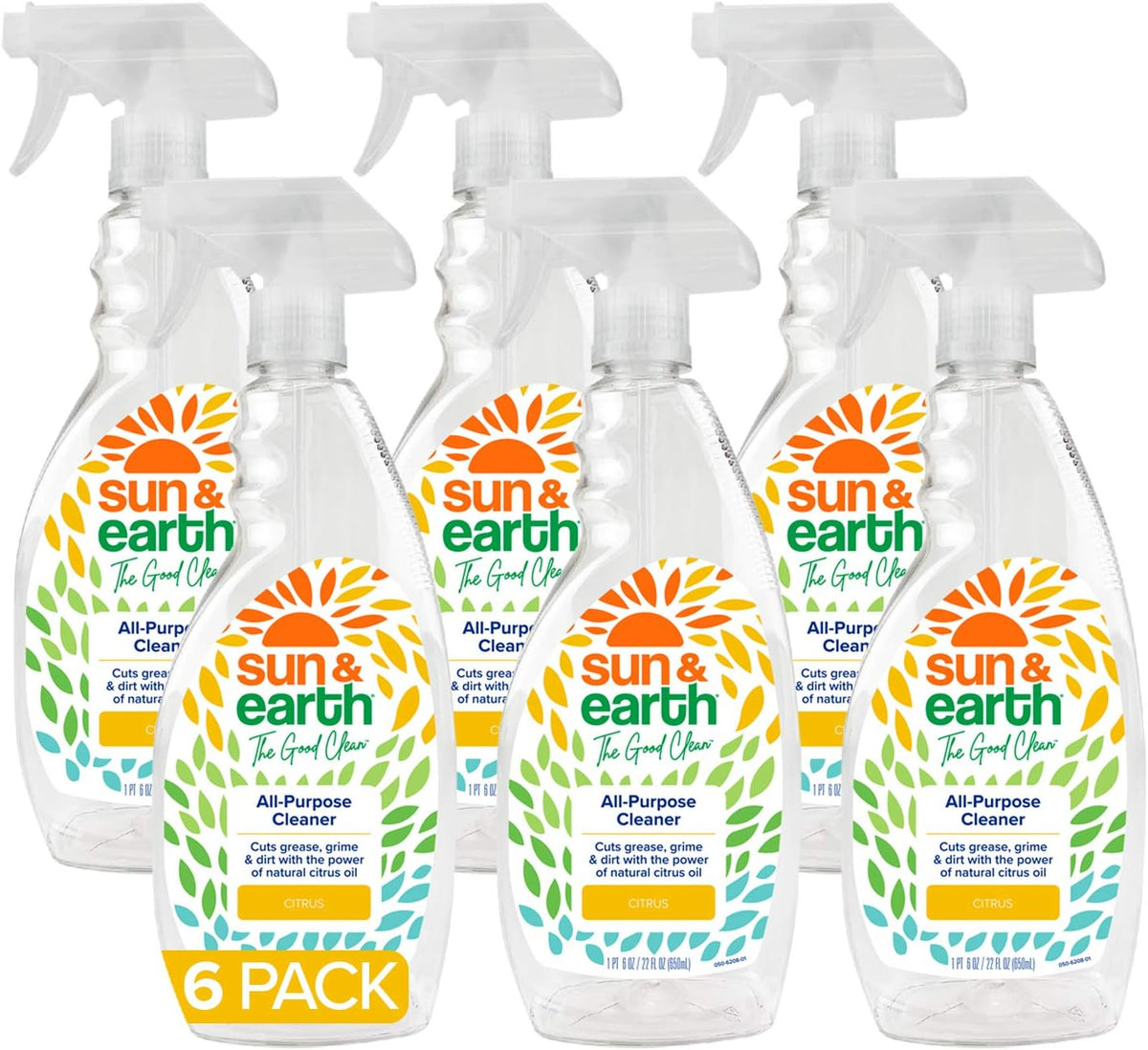 All Purpose Cleaner Wipes, 480 total wipes, Pack of 6, Citrus Scent, Plant Based Ingredients Y96805