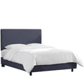 King Duck Navy Upholstered Bed L956