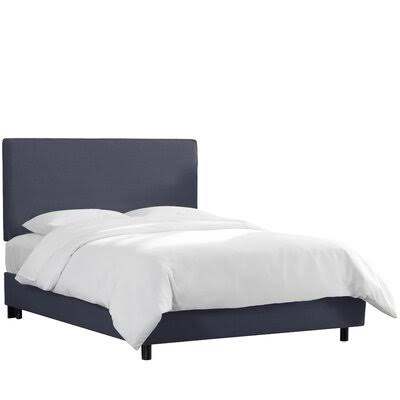 King Duck Navy Upholstered Bed L956