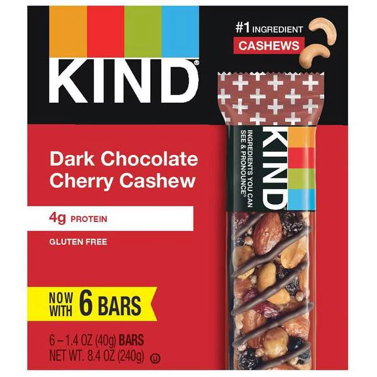 Dark Chocolate Cherry Cashew Bars Pack of 18 F41311