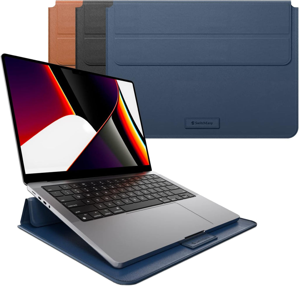 13 Inch Leather MacBook Sleeve Case with Raised Stand C411852
