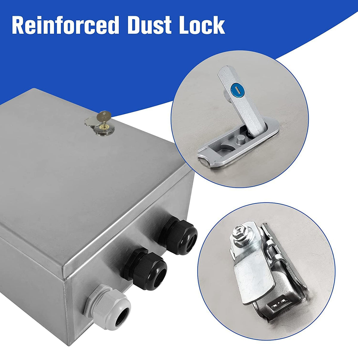 201 Stainless Steel IP65 Waterproof Junction Box with Lock N7945