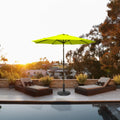 9 Ft Patio Umbrella with Round Resin Base I413