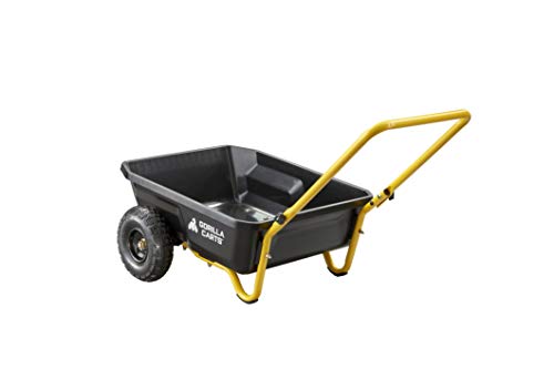 Black/Yellow Poly Dump Cart, 4 cu ft, 300 lb. Capacity S381206