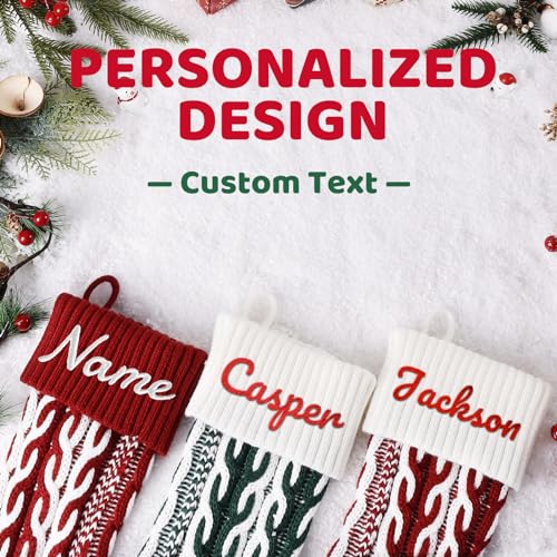 18.5'' Burlap Plaid Christmas Stockings 1-Pack L140