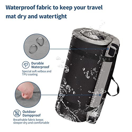 Twin Memory Foam Camping Mattress Pad with Waterproof Cover B649614