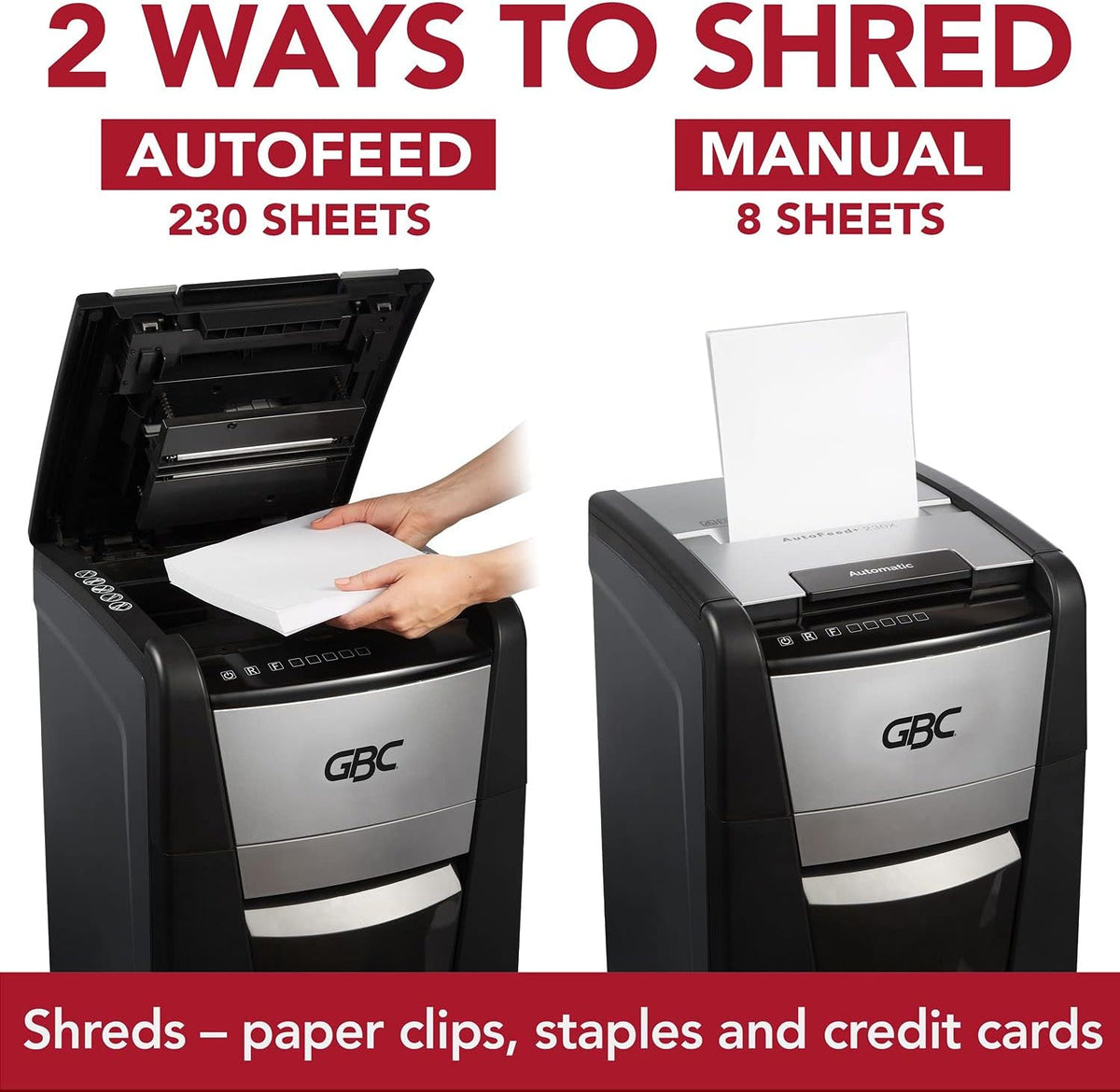 Auto Feed+ 230 Sheet Capacity Micro-Cut Paper Shredder J55118