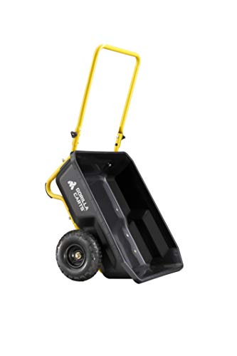 Black/Yellow Poly Dump Cart, 4 cu ft, 300 lb. Capacity S381206
