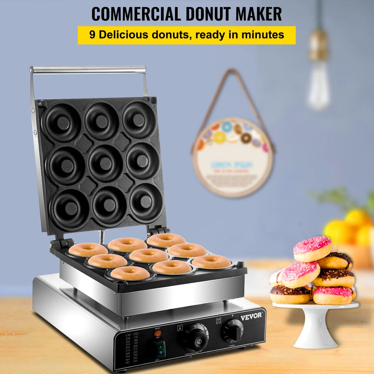 9pcs Electric Donut Maker Machine A673488