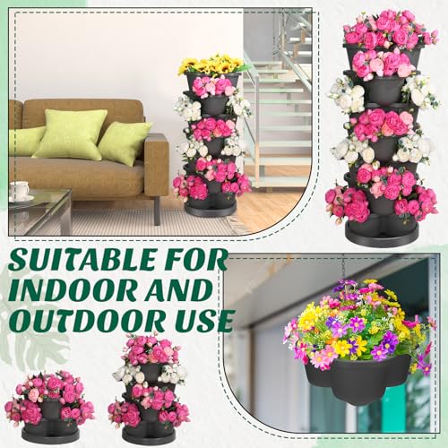 2 Pcs 7 Tier Stackable Planter T661833