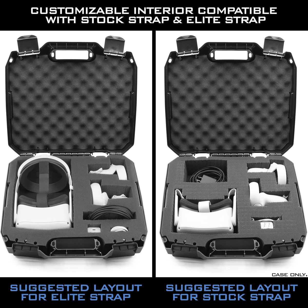 Hard Case for VR Gaming Headset with Customizable Foam Q565598