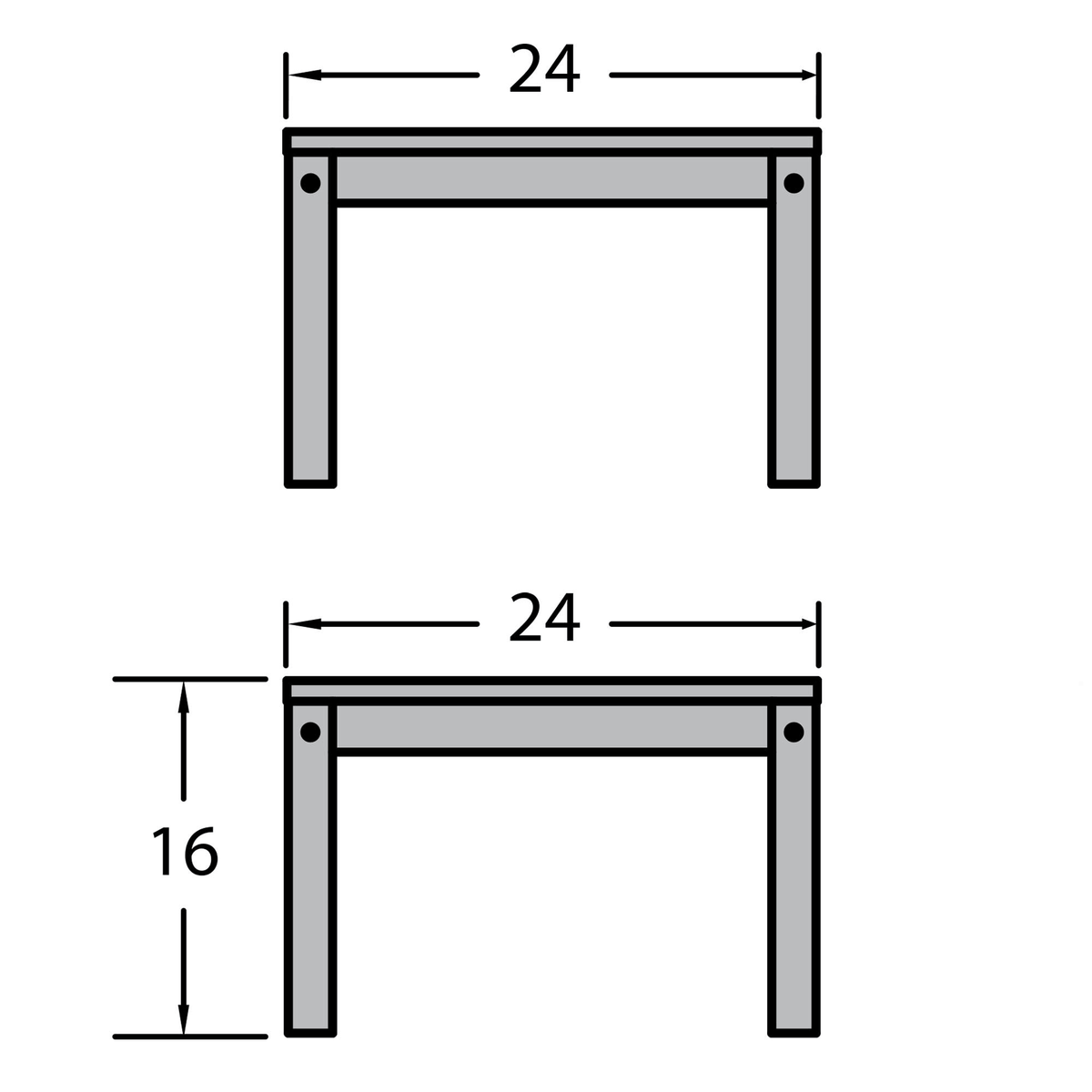 Blue Marine-Grade Synthetic Wood Side Table Y625011