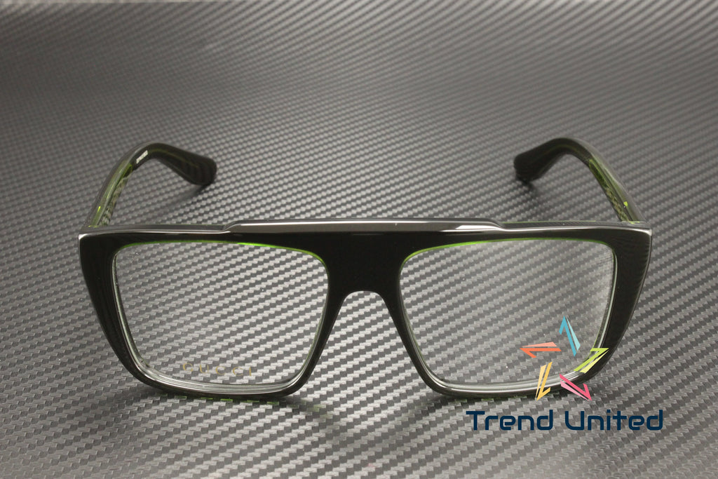 Black Rectangular 56 mm Eyeglasses B498