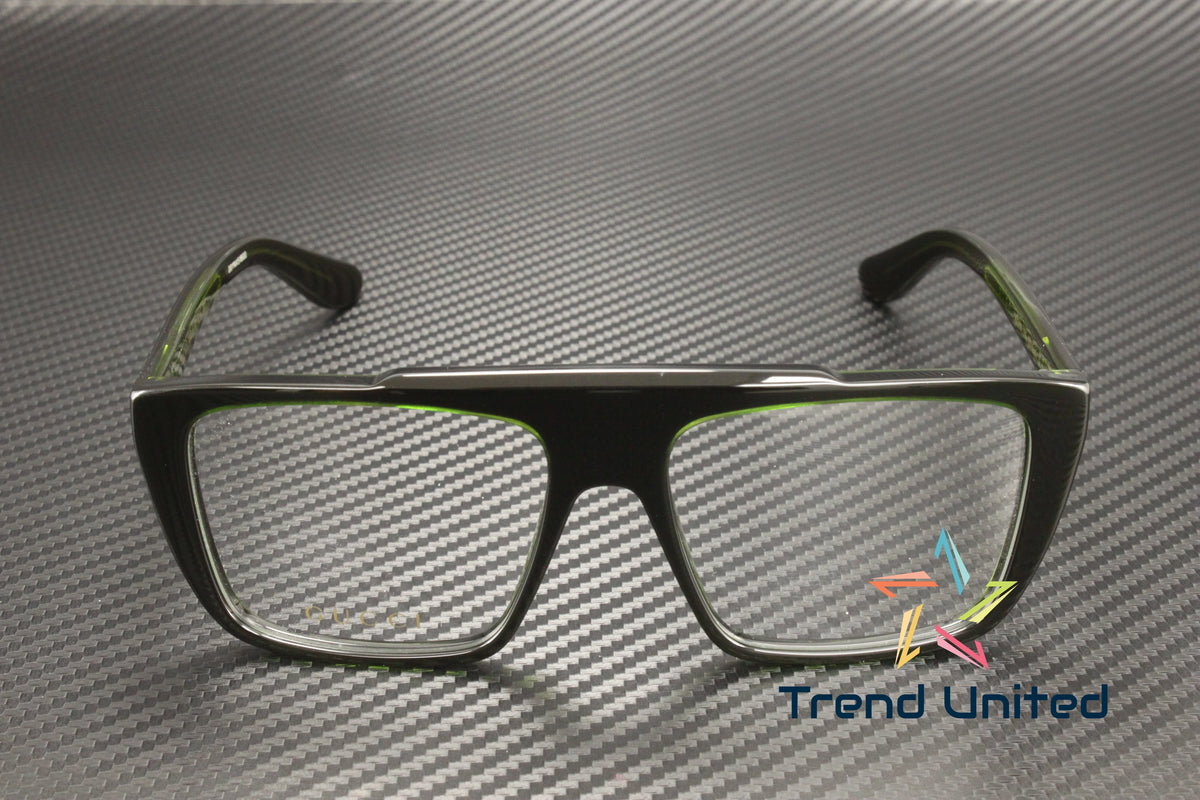 Black Rectangular 56 mm Eyeglasses B498