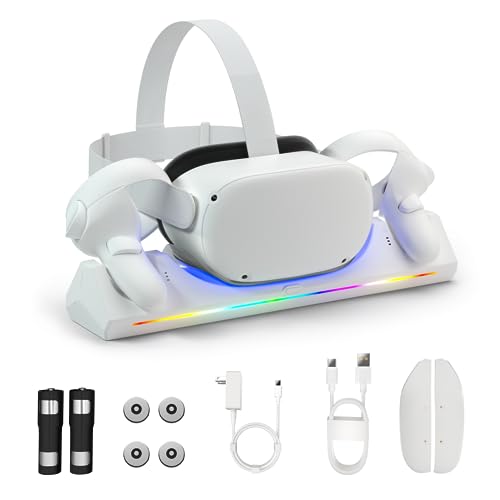 Magnetic Charging Dock for VR Headset & Controllers with 2 Rechargeable Batteries Y333