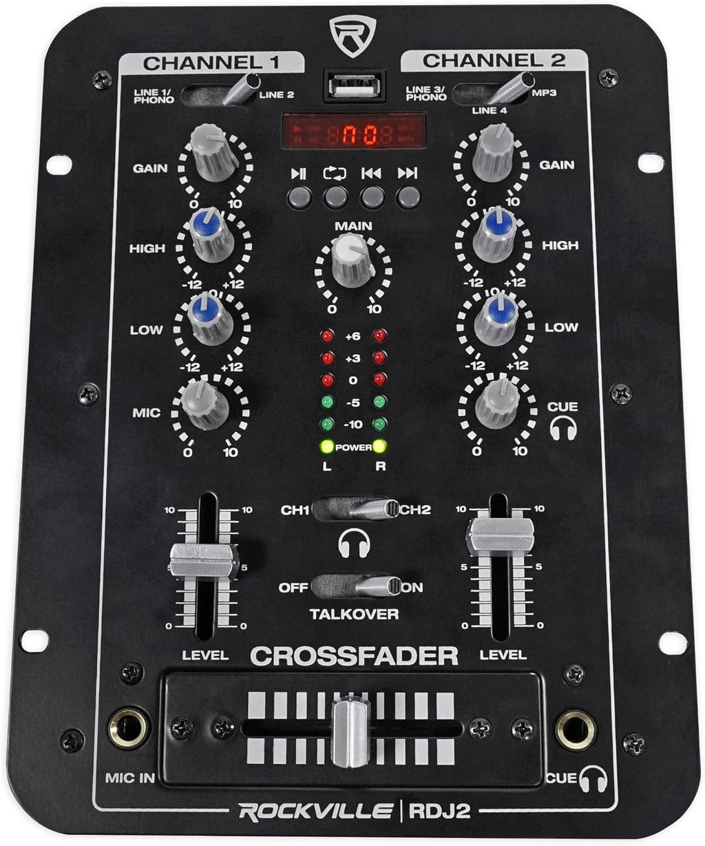 2 Channel DJ Mixer with USB, Bluetooth I652005
