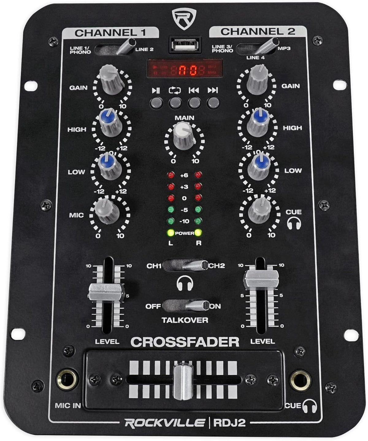 2 Channel DJ Mixer with USB, Bluetooth I652005
