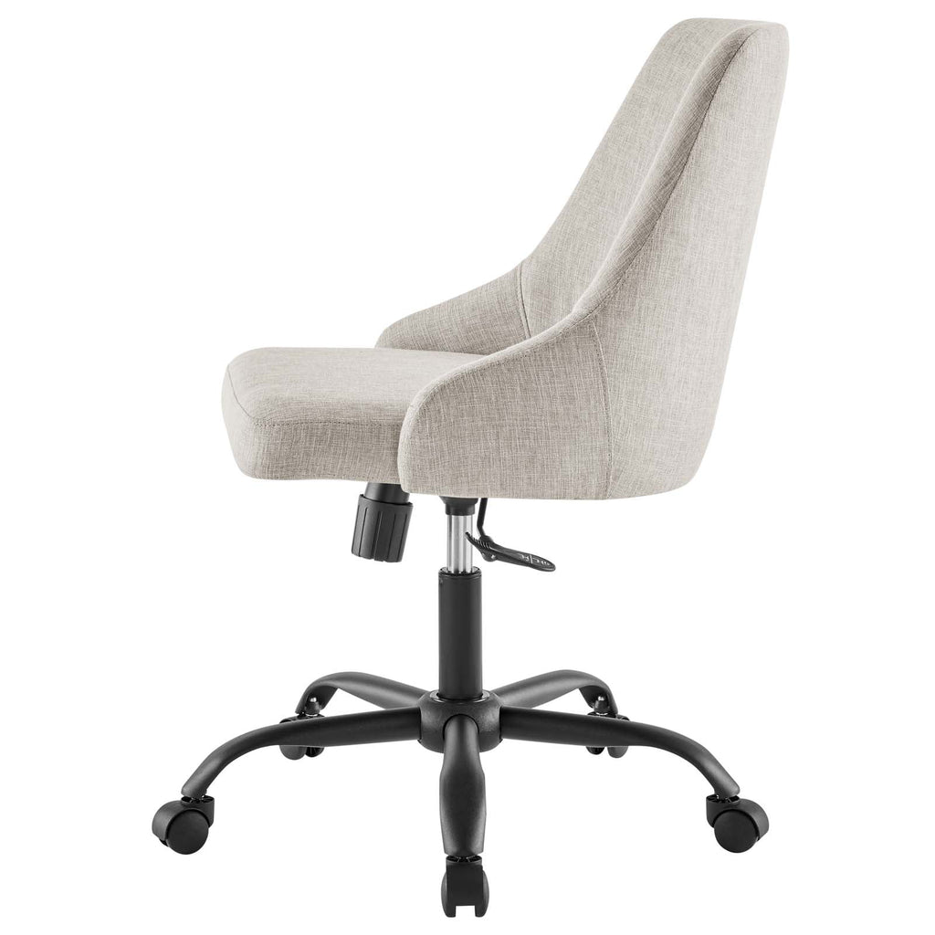 Black Beige Fabric Swivel Chair H236