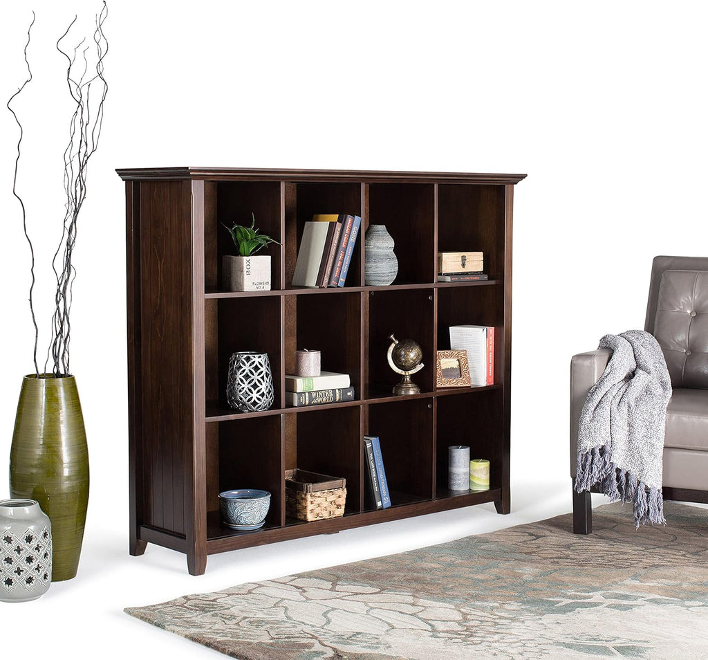 12 Cube Solid Wood Storage in Distressed Grey J551920