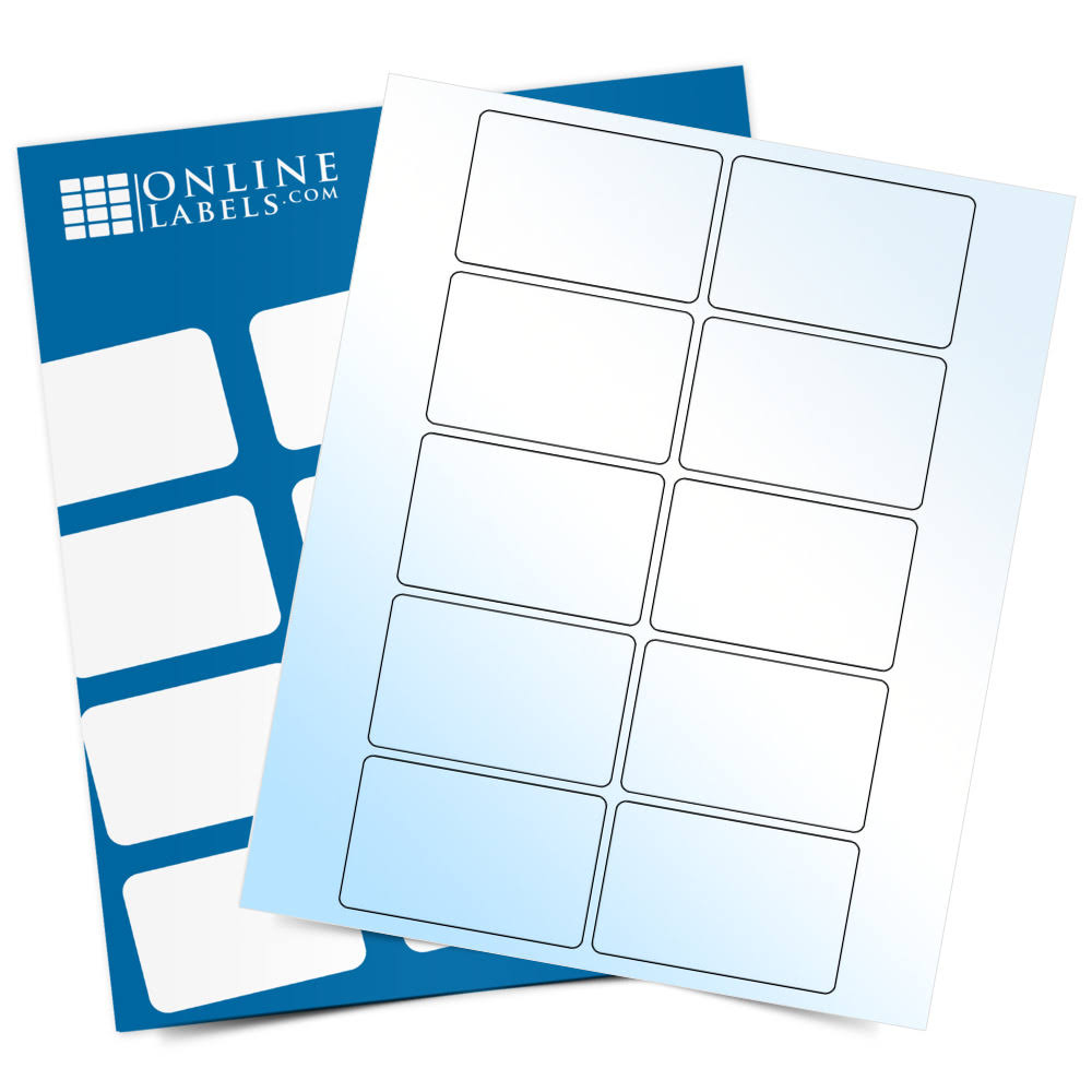 100 Sheets White Gloss Laser Labels D2241