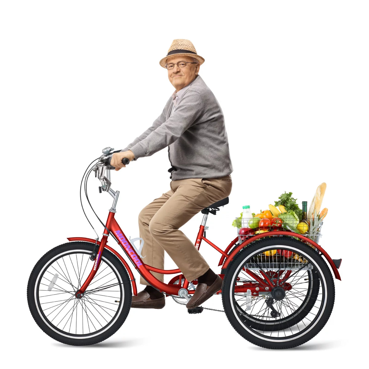 Adult Tricycles 3 Wheel 7 Speed Trikes with Basket X263