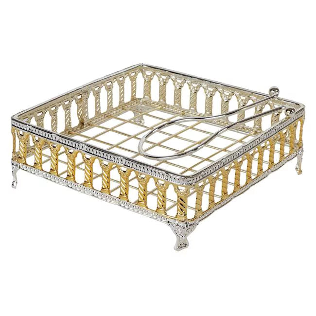 Gold & Silver Plated Flat Napkin Holder N2523