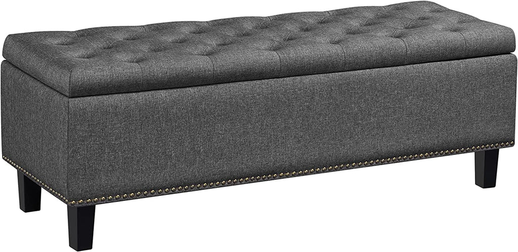 Dark Gray 50-inch Storage Ottoman O395