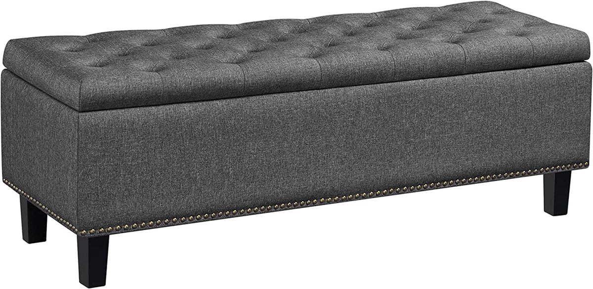 Dark Gray 50-inch Storage Ottoman O395