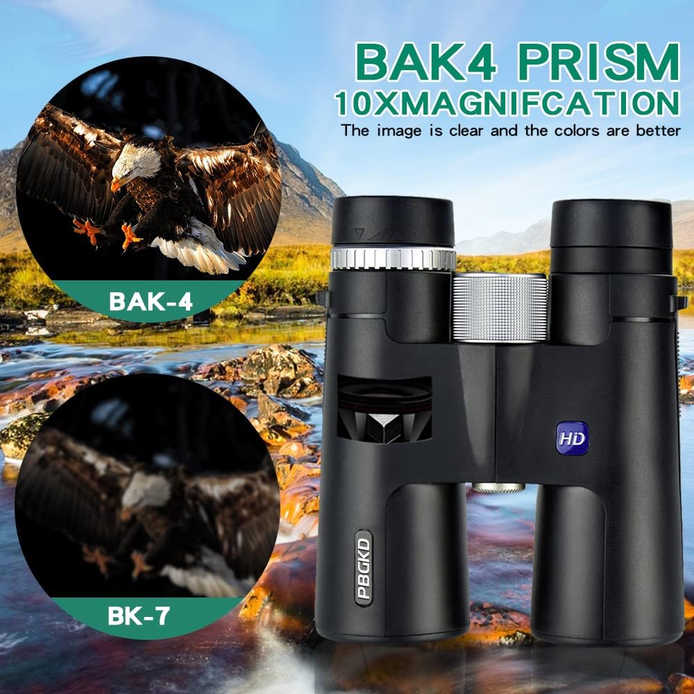 12x42 HD Roof Prism Waterproof Binoculars with Tripod Carrying Case Mobile Phone Clip Pack of 2 E256
