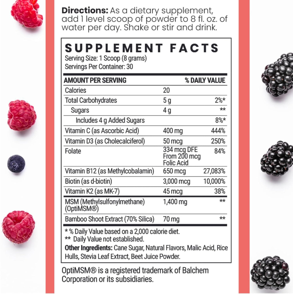 8.5 oz Hair Vitamins Powder J493892