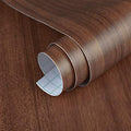 Walnut Brown Wood Contact Paper 24x354 inch Self-Adhesive Vinyl Wrap U8537