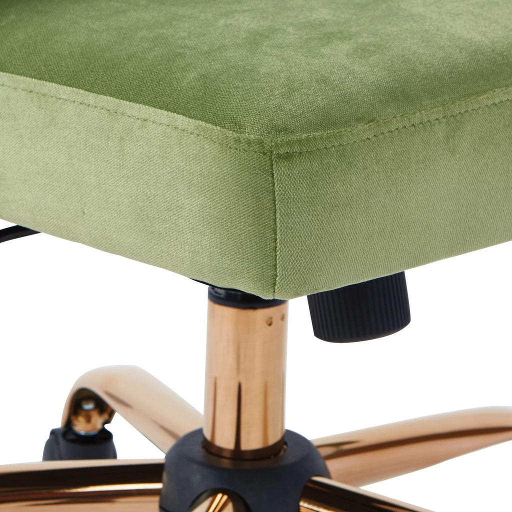 Lavender Fabric Office Chair with Rose Gold Base Z9982