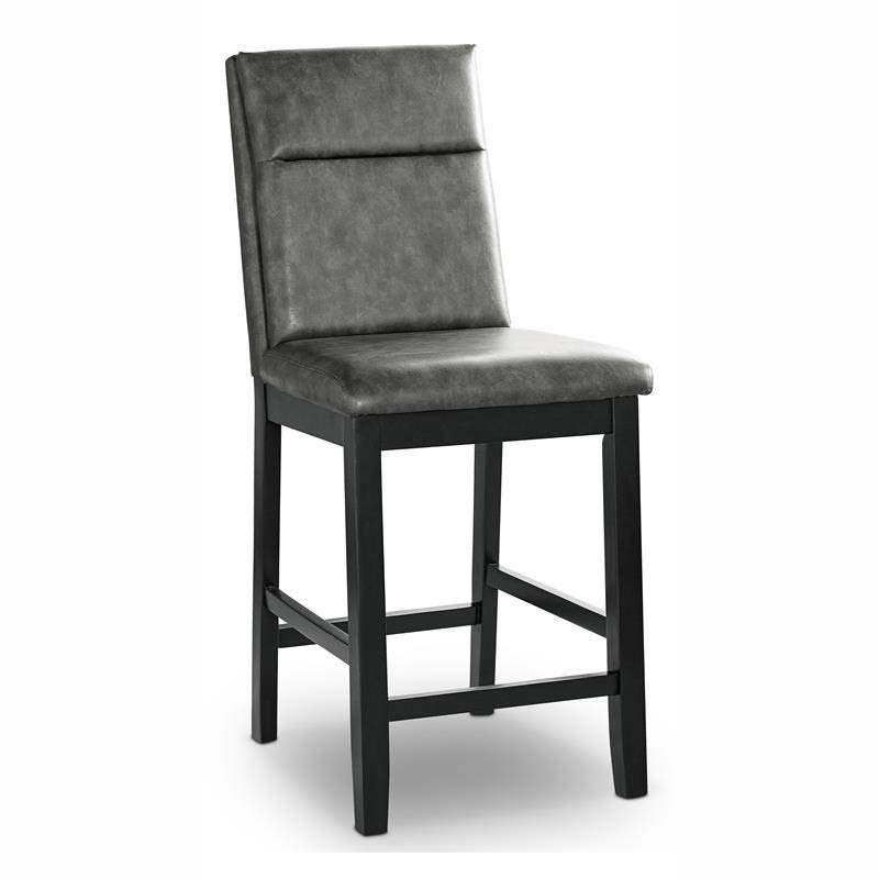 Gray Wood Counter Height Dining Chair (Set of 2) D8252
