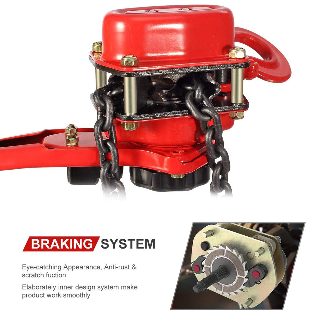 3300LBS Capacity Lever Hoist Come Along with 2 Heavy Duty Hooks, Pack of 2 V42737