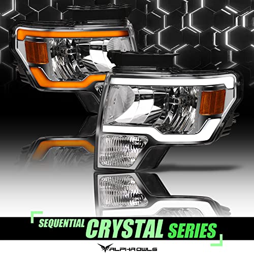 Black Projector Headlights with LED Bar O411238