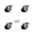 Nylon Swivel Light Duty Floor Leveling Caster Set of 4 O642