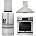 30 Electric Range, Range Hood, Refrigerator with Water and Ice Dispenser, Dishwasher V89720