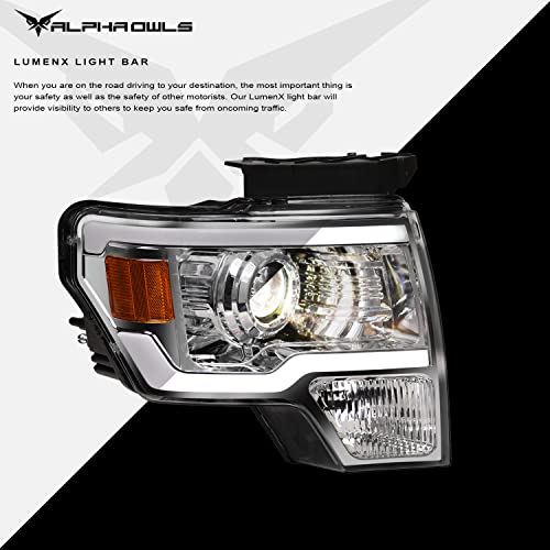 Black Projector Headlights with LED Bar O411238