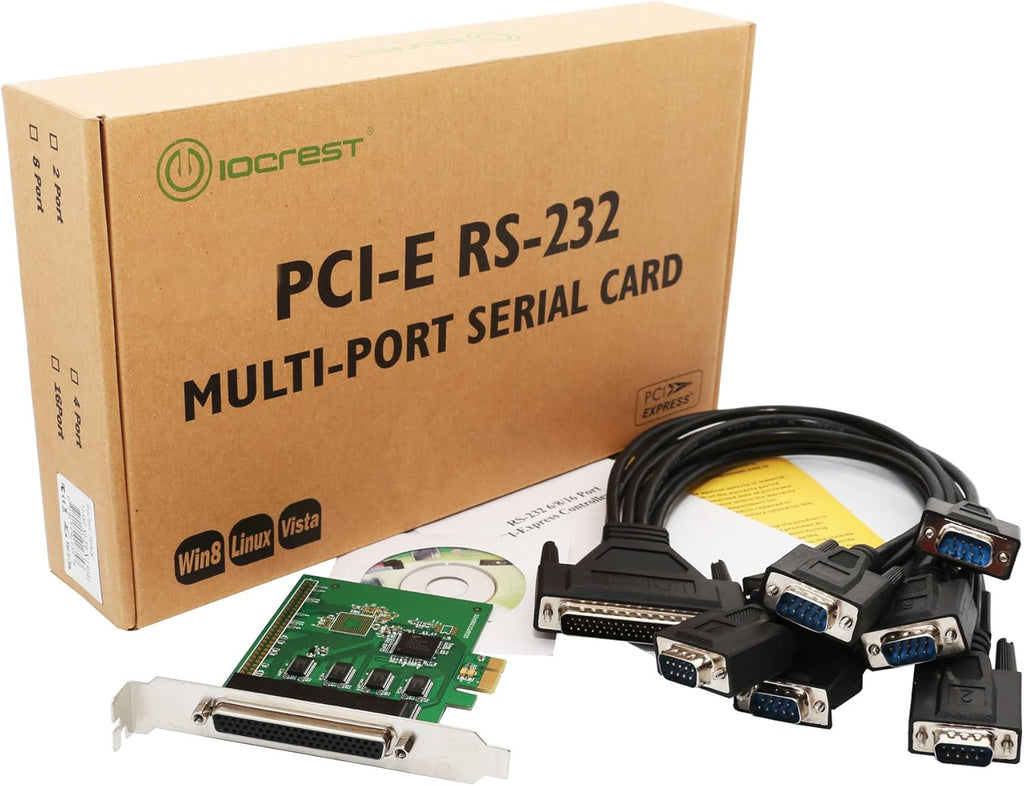 8 Port PCI-Express Serial Card Pack of 2 R558286