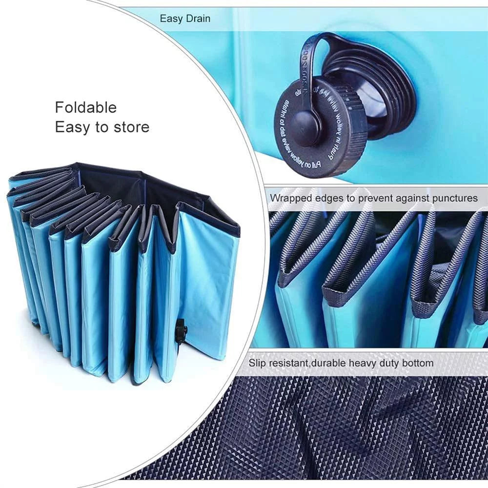 Foldable PVC Pet Swimming Pool Blue M R826