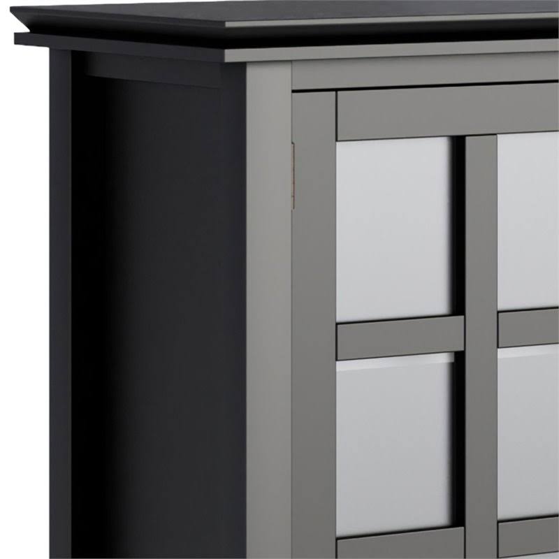 Solid Wood Storage Cabinet in Black H67655