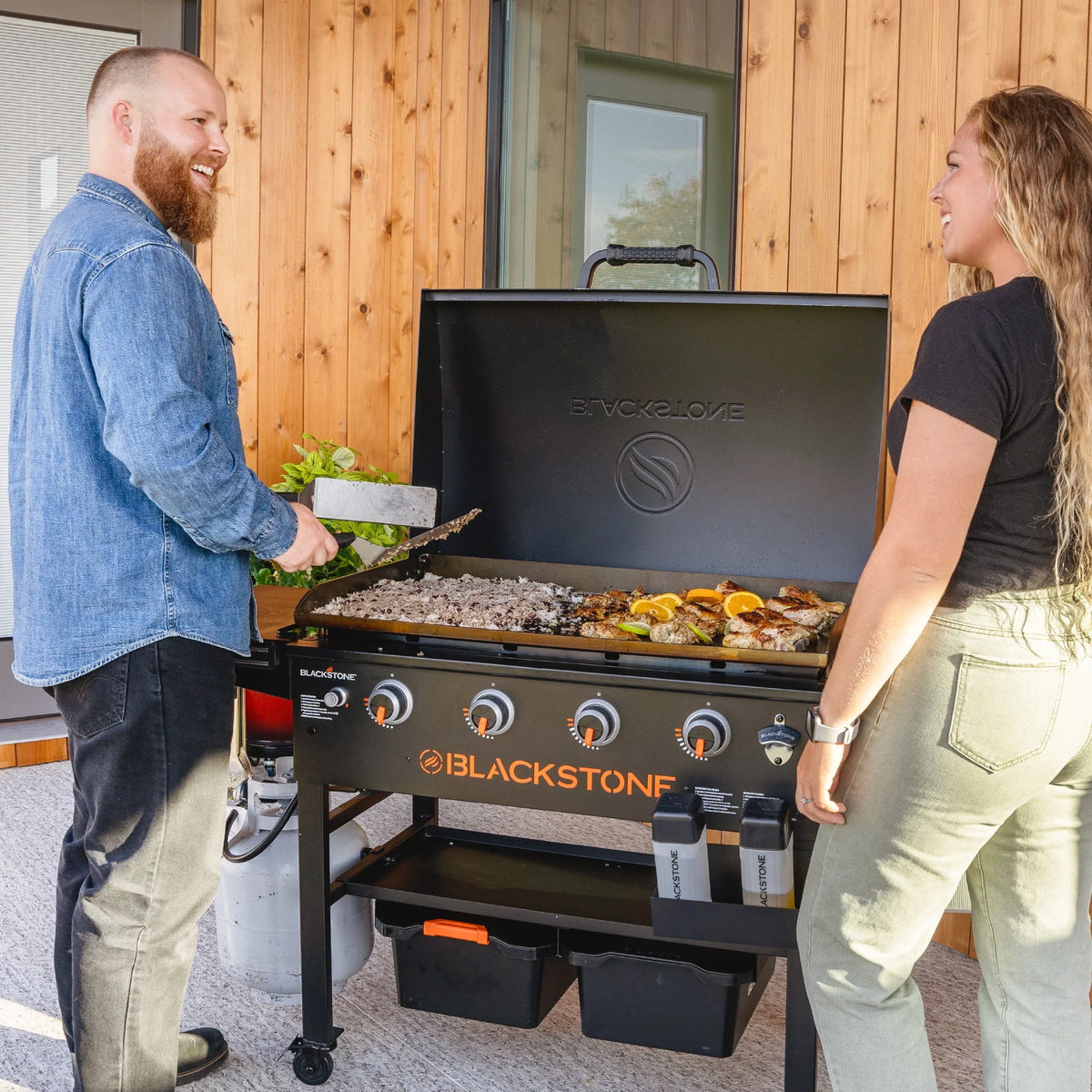 4-Burner 36” Propane Griddle with Hood R4113
