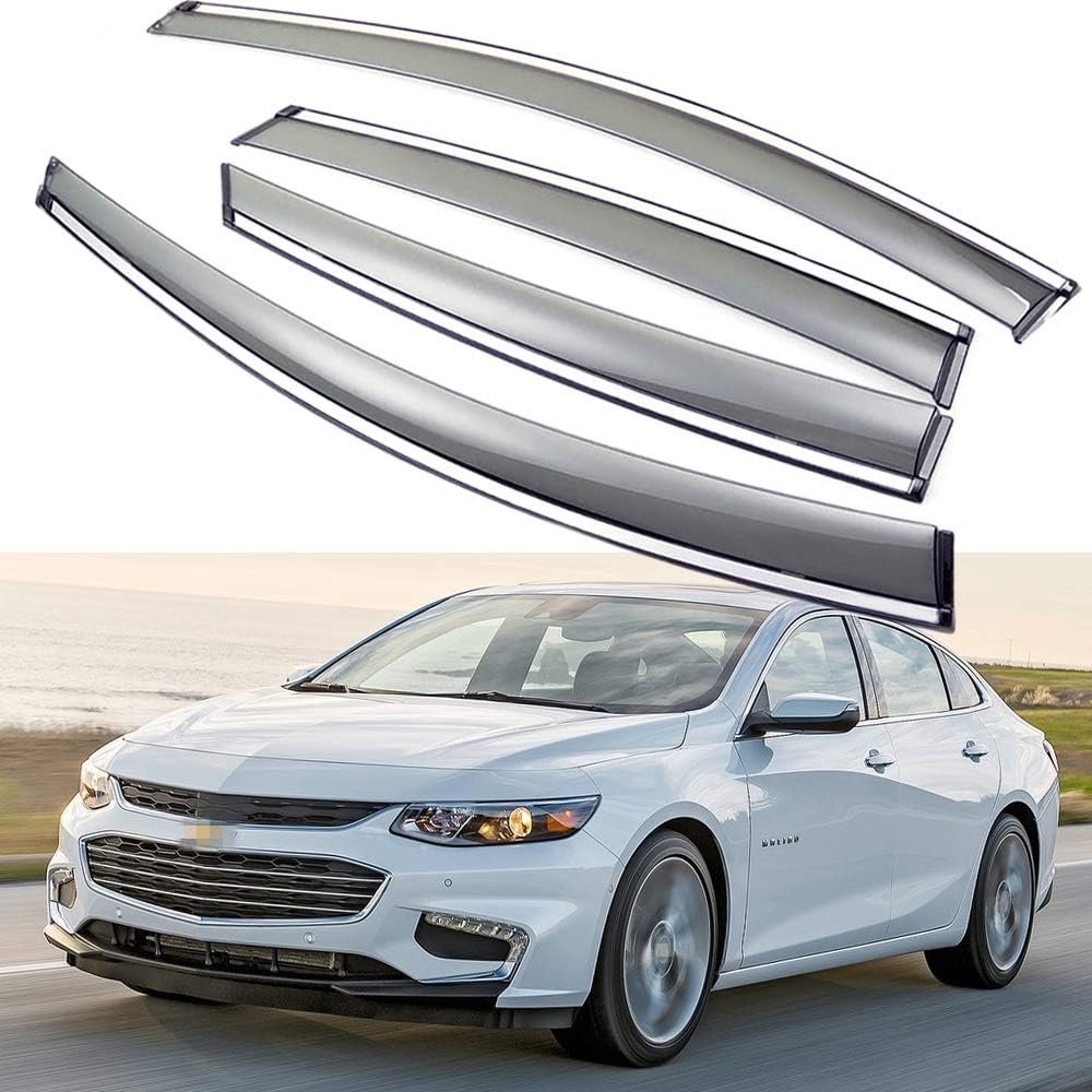 Car Window Visor Vent Shade Deflector Sun Rain Guards B8764