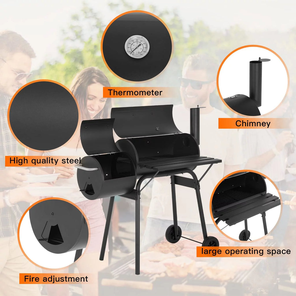 Charcoal Grills Outdoor BBQ Grill Portable Grill Offset Smoker K635679