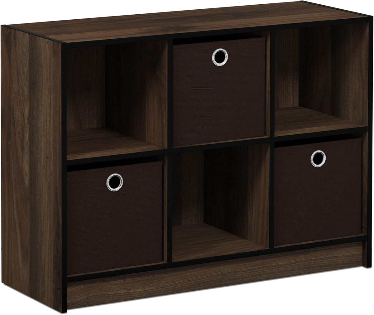 White/Light Blue Bookcase Storage Shelves U30272