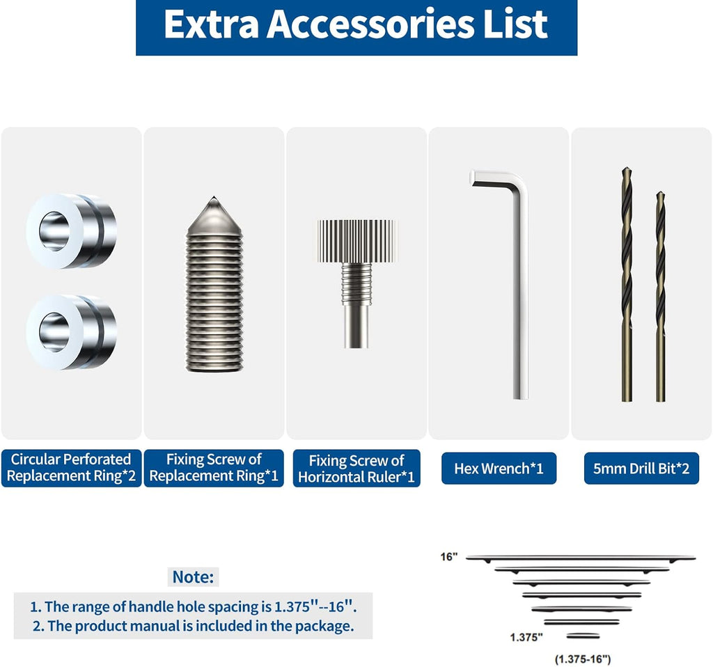 Aluminum Alloy Adjustable Cabinet Hardware Jig I236