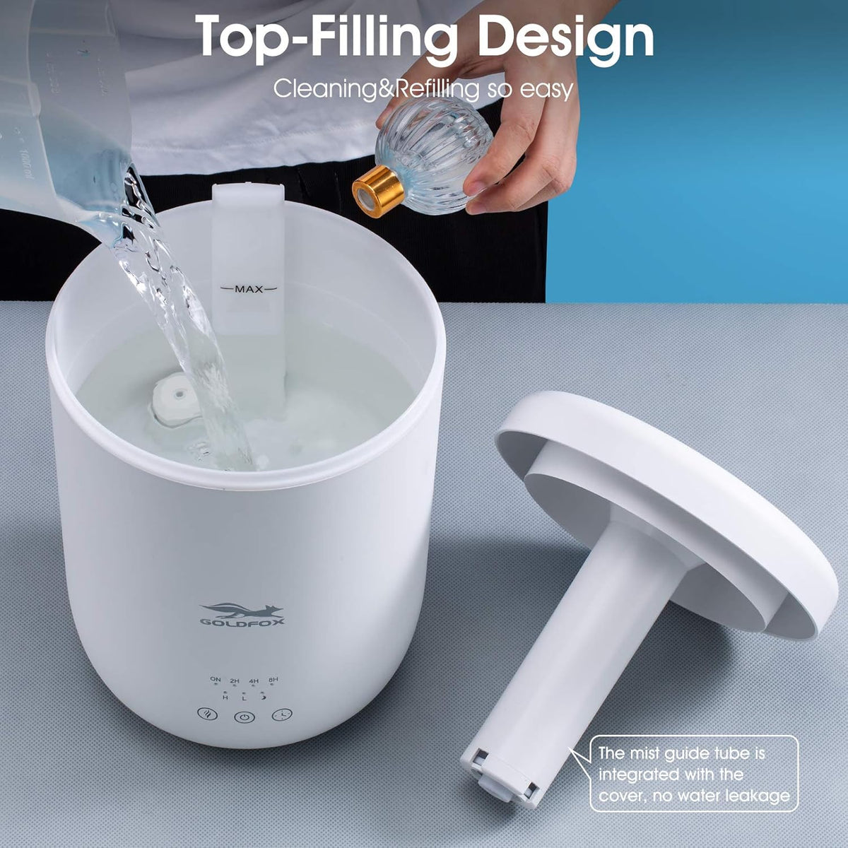 2.2L Cool Mist Humidifier with Ambient Light, Pack of 2 D65988